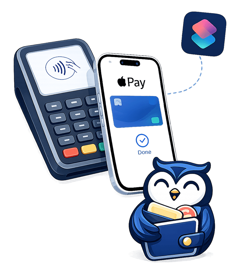 Illustration of tapping to log an expense